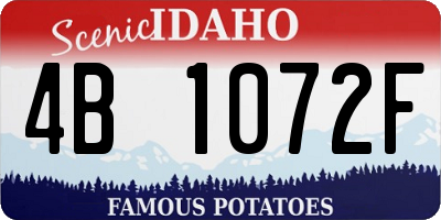 ID license plate 4B1072F