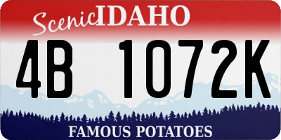 ID license plate 4B1072K