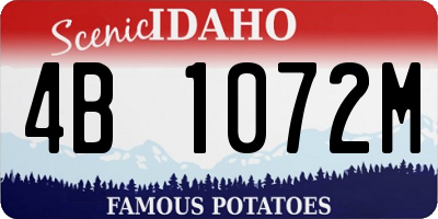 ID license plate 4B1072M