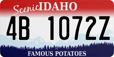 ID license plate 4B1072Z