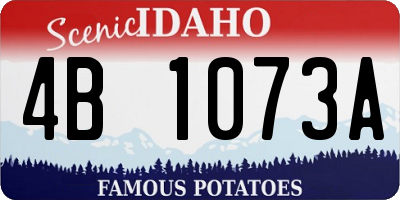 ID license plate 4B1073A