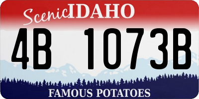 ID license plate 4B1073B