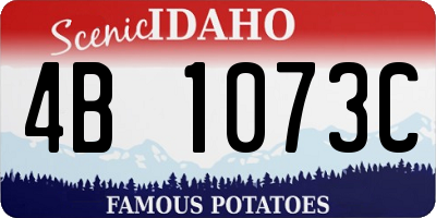 ID license plate 4B1073C