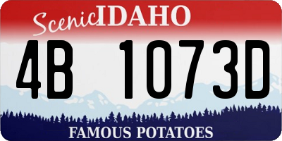 ID license plate 4B1073D