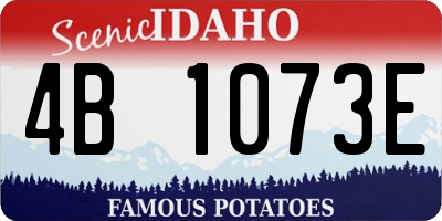 ID license plate 4B1073E