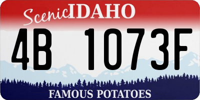 ID license plate 4B1073F