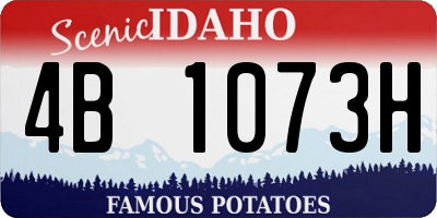ID license plate 4B1073H