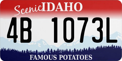 ID license plate 4B1073L