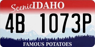 ID license plate 4B1073P