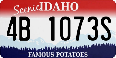 ID license plate 4B1073S