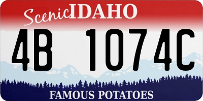 ID license plate 4B1074C