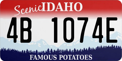 ID license plate 4B1074E