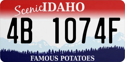 ID license plate 4B1074F