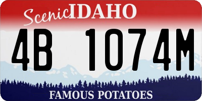 ID license plate 4B1074M