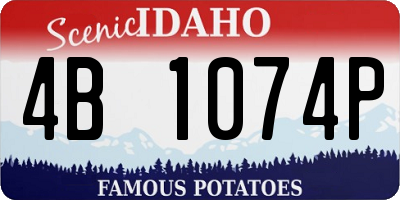 ID license plate 4B1074P