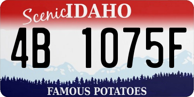 ID license plate 4B1075F