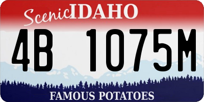 ID license plate 4B1075M