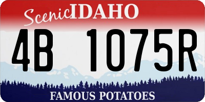 ID license plate 4B1075R