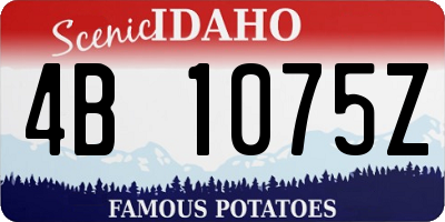 ID license plate 4B1075Z