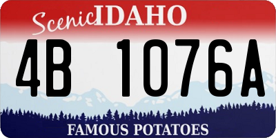 ID license plate 4B1076A