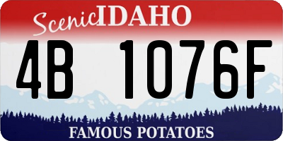 ID license plate 4B1076F