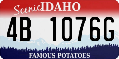 ID license plate 4B1076G