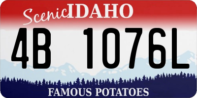 ID license plate 4B1076L