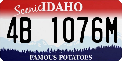 ID license plate 4B1076M