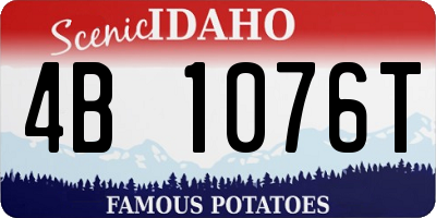 ID license plate 4B1076T