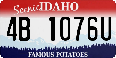 ID license plate 4B1076U