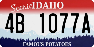 ID license plate 4B1077A