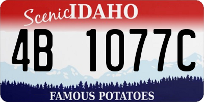 ID license plate 4B1077C