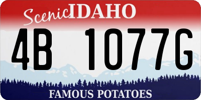 ID license plate 4B1077G