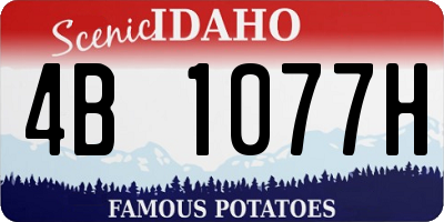 ID license plate 4B1077H