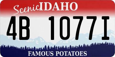 ID license plate 4B1077I