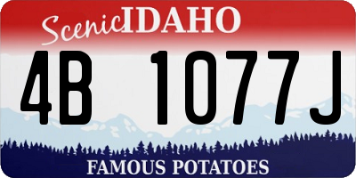 ID license plate 4B1077J