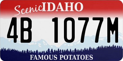 ID license plate 4B1077M