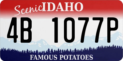 ID license plate 4B1077P