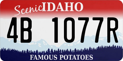 ID license plate 4B1077R