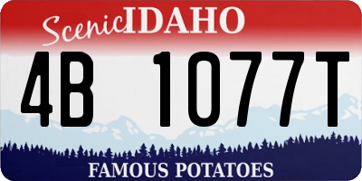 ID license plate 4B1077T