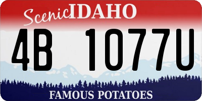 ID license plate 4B1077U
