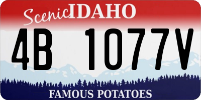 ID license plate 4B1077V
