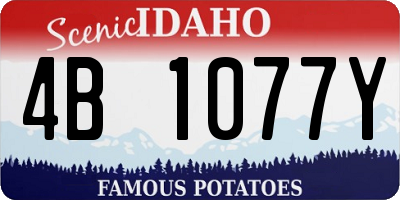 ID license plate 4B1077Y