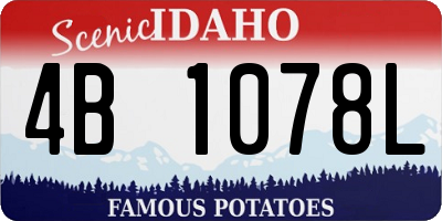 ID license plate 4B1078L
