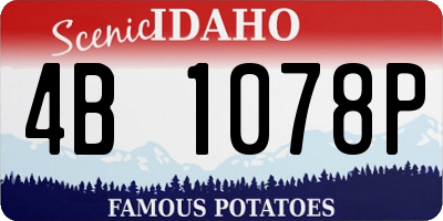 ID license plate 4B1078P