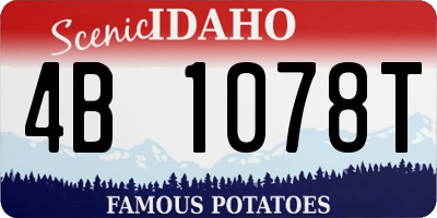 ID license plate 4B1078T