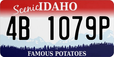 ID license plate 4B1079P
