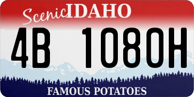 ID license plate 4B1080H