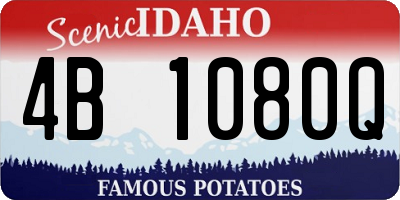 ID license plate 4B1080Q