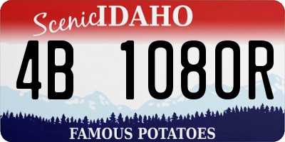 ID license plate 4B1080R